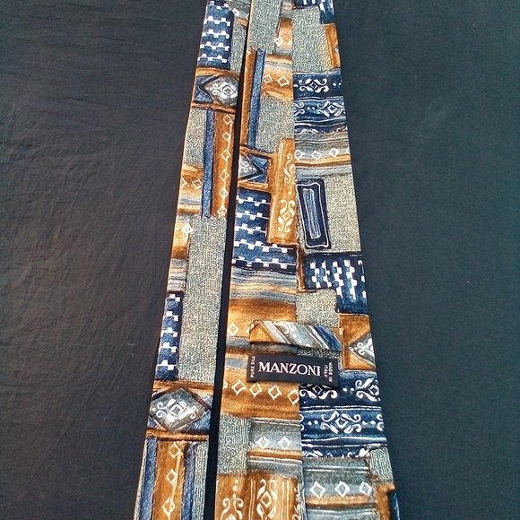 Vintage Manzoni tie 100% Silk Made in Italy - Picture 9 of 9